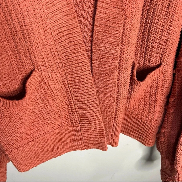 Madewell Bobble Cardigan Pom Pom Balloon Sleeves Sweater Size Large - Picture 6 of 10